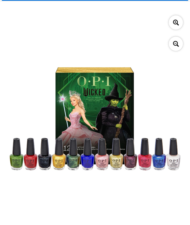 OPI Nail Lacquer, Wicked Mini Holiday Advent Calendar Nail Polish Set, 0.125 fl oz, 12 Pack