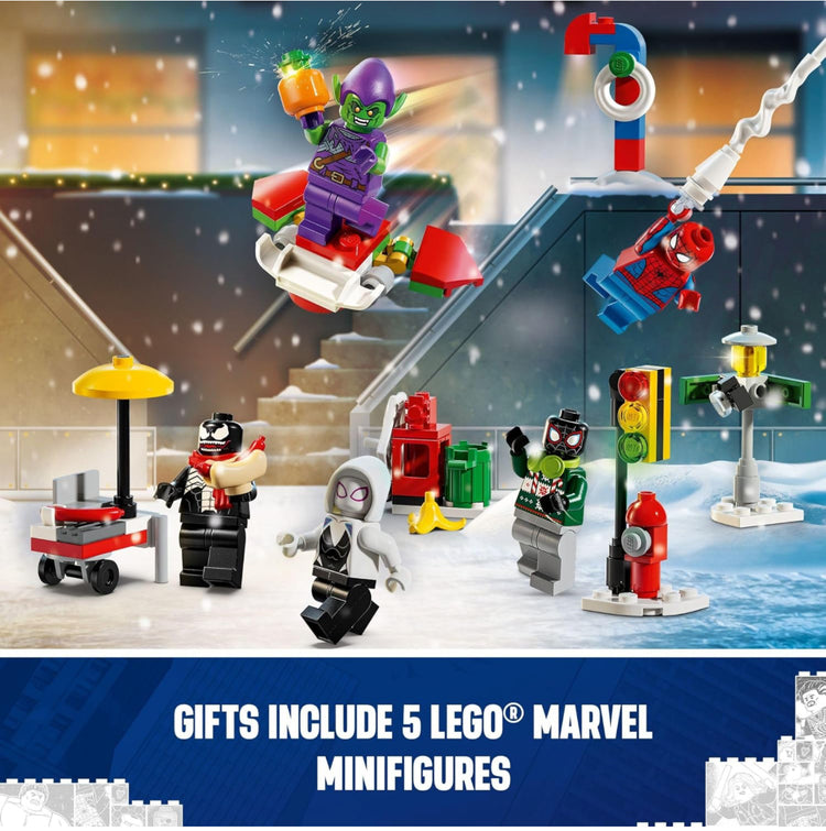 LEGO Marvel Spider-Man 2024 Advent Calendar for Kids, Fun Seasonal Spider-Man Toy with Small Buildable Super Hero Models, Marvel Holiday Countdown Gift Idea for Boys and Girls Ages 7 and Up, 76293