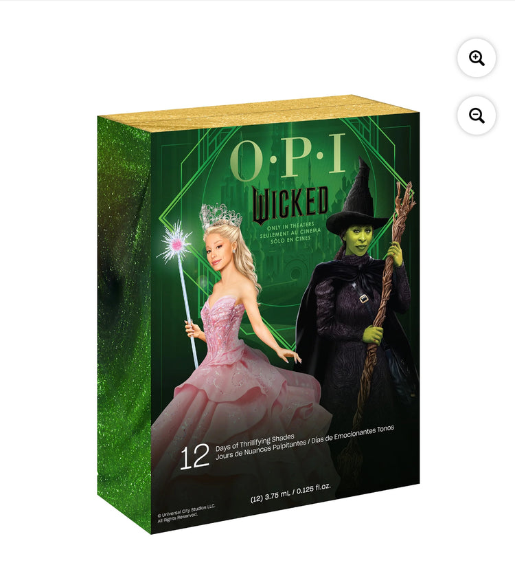 OPI Nail Lacquer, Wicked Mini Holiday Advent Calendar Nail Polish Set, 0.125 fl oz, 12 Pack