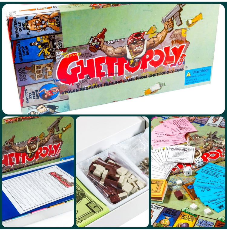 Ghettopoly Boardgame For 4 Players. Very Rare.