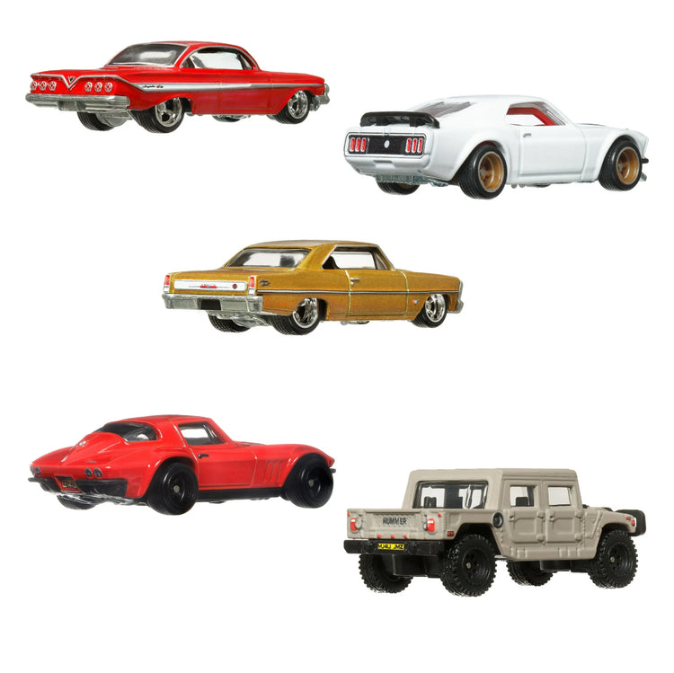 Hot Wheels Cars, Premium Fast & Furious 1:64 Scale 5-Pack Die-Cast Toy Cars for Collectors