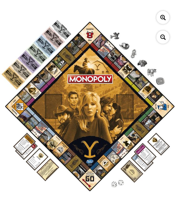 Monopoly: Yellowstone Edition Board Game for Teens and Adults Ages 16 and Up.