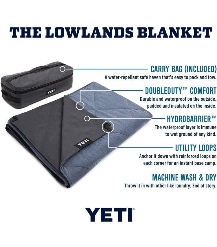 YETI Lowlands Blanket, Multi-Use Blanket with Travel Bag, Alpine Yellow