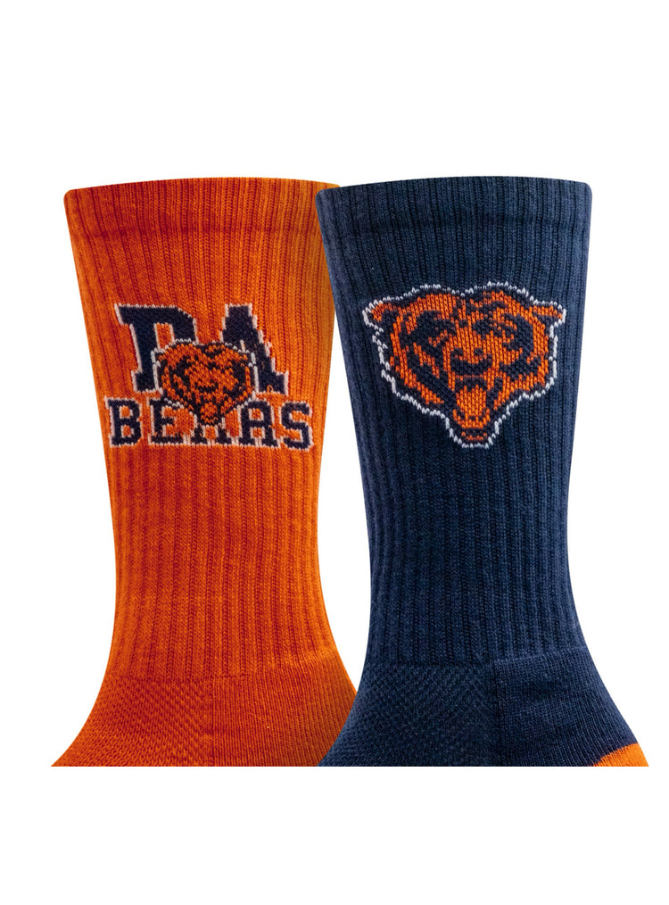 NFL Adult 2-Pack socks. Chicago Bears.