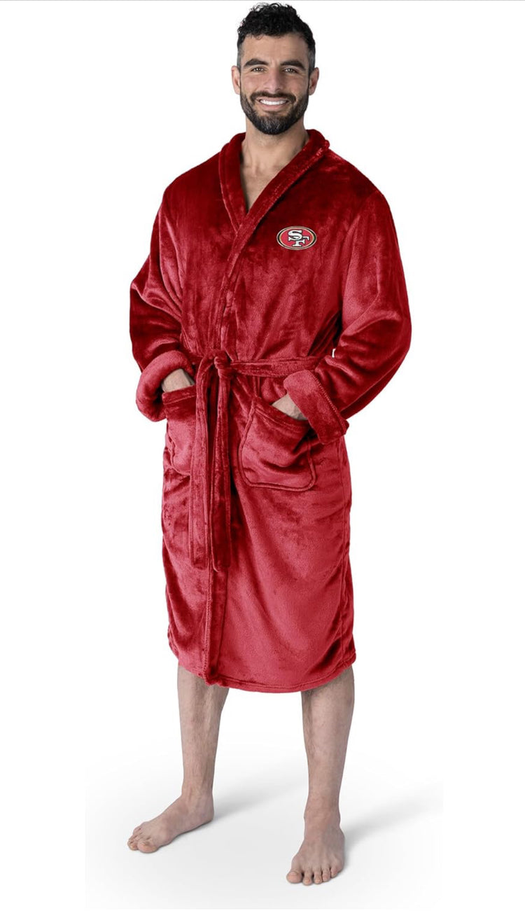 Northwest unisex Silk Touch Bath Robe. NFL San Francisco 49ers. Size L-XL.