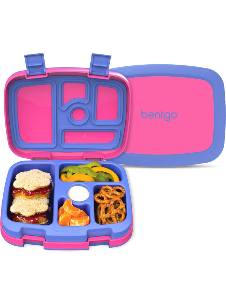 Bentgo® Kids Bento-Style 5-Compartment Leak-Proof Lunch Box - Ideal Portion Sizes for Ages 3 to 7 - Durable, Drop-Proof, Dishwasher Safe, BPA-Free, & Made with Food-Safe Materials