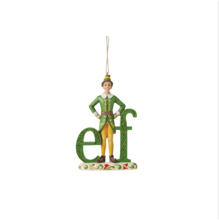 Jim Shores Buddy Elf Word H/O. Christmas Ornament