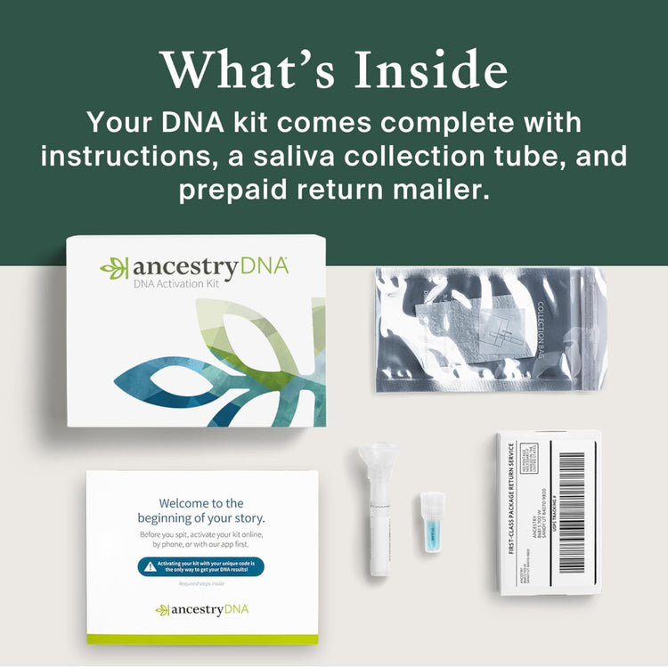 AncestryDNA Genetic Test Kit: Personalized Genetic Results, DNA Ethnicity Test, Origins & Ethnicities, Complete DNA Test.