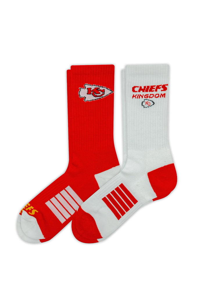 NFL Adult 2-Pack socks. Kansas City Chiefs.