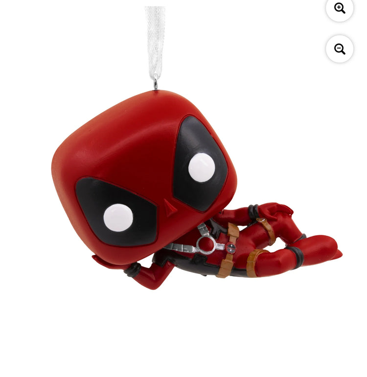 Hallmark Marvel Deadpool Laying Down Funko POP Christmas Ornament