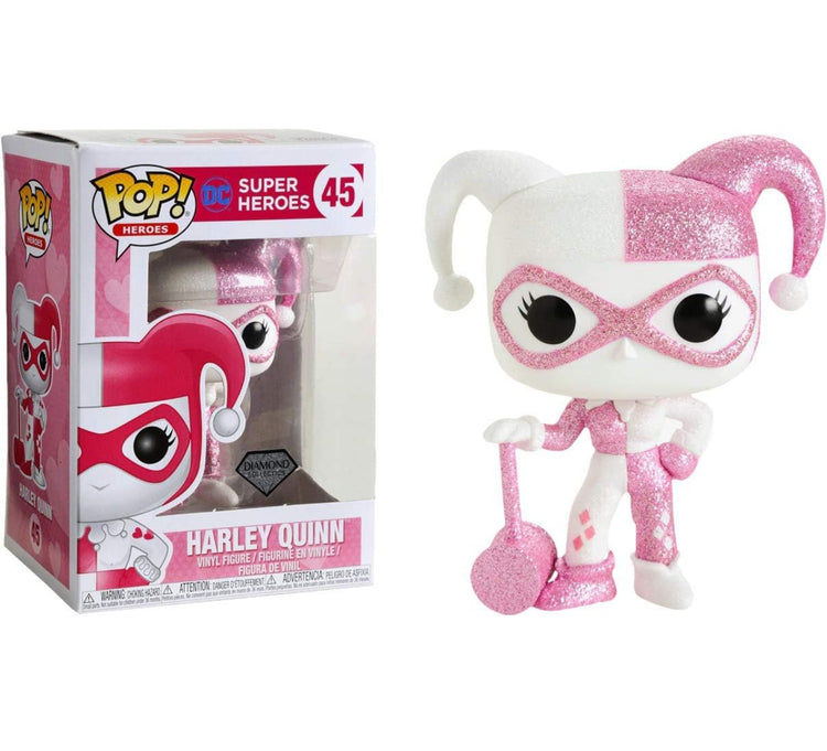 Funko Pop Heroes: DC Super Heroes - Harley Quinn Pink Diamond Glitter Collectible Figure, Multicolor