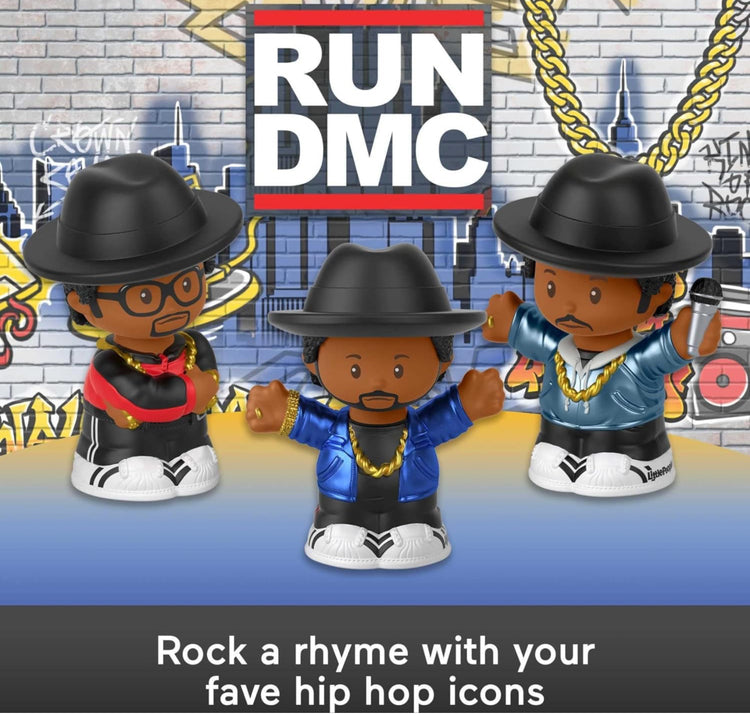 Little People Collector Run DMC Special Edition Set, 3 Figures for Adults & Hip Hop Fans in Display Box