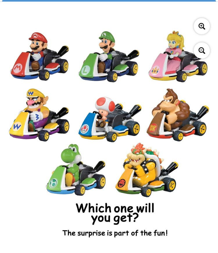 TOMY Impulse Mario Kart Pull Back Racers – Surprise Pack - Nintendo Collectible Fun for Ages 5 and Up