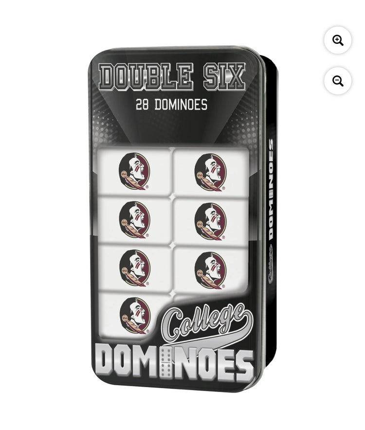 MasterPieces Officially Licensed NCAA Florida State Seminoles 28 Piece Dominoes Game for Adults.