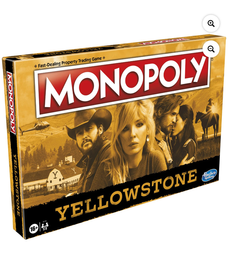 Monopoly: Yellowstone Edition Board Game for Teens and Adults Ages 16 and Up.