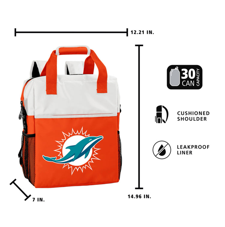 NFL 30 Can Backpack Cooler. Miami Dolphins.