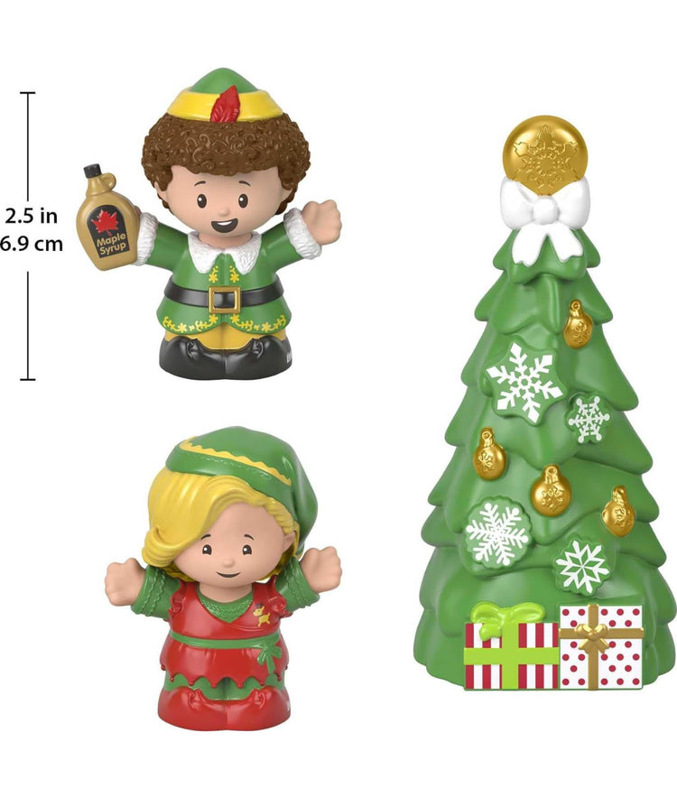 Little People Collector Elf Movie Special Edition Set for Adults & Fans, 2 Figures & Christmas Tree in Display Package