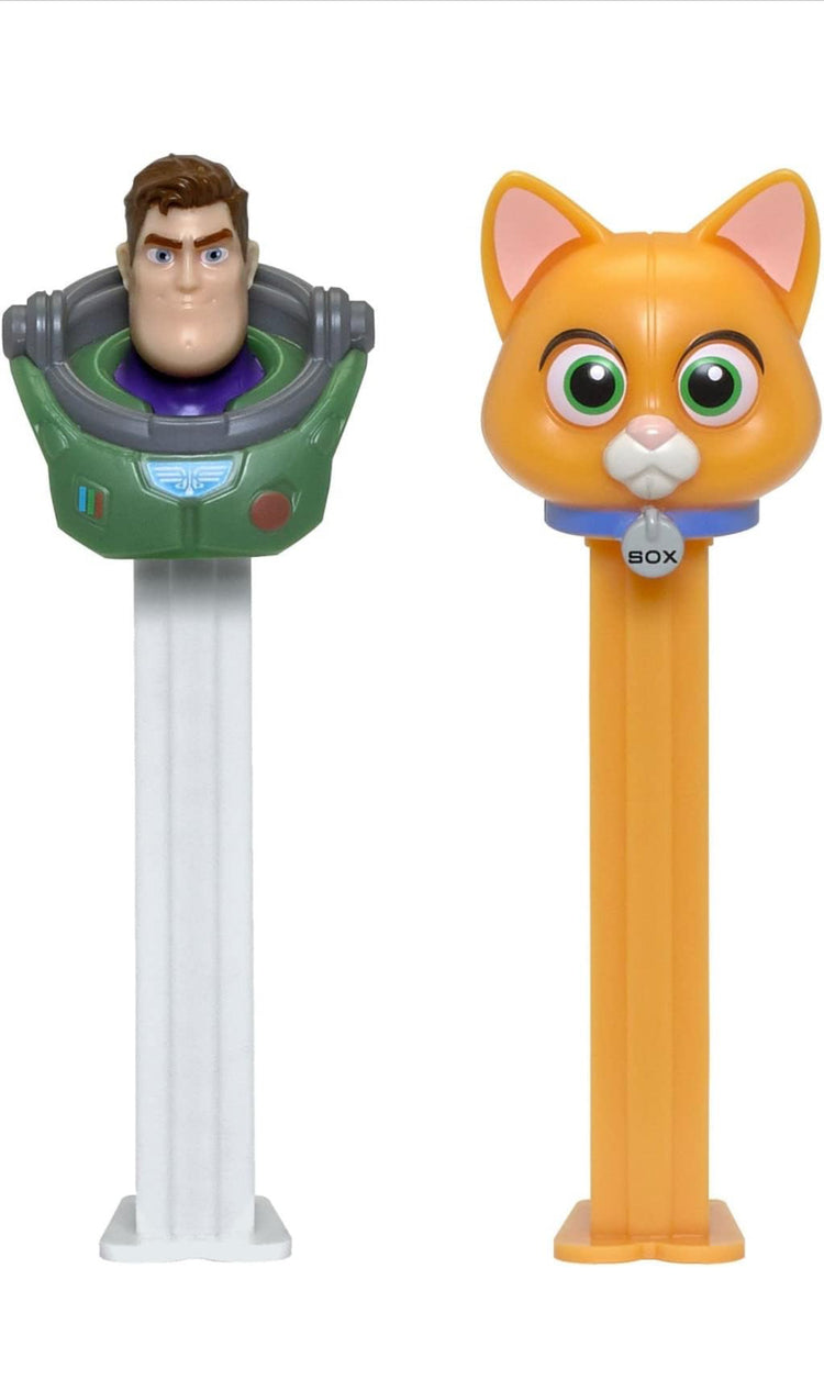 PEZ Buzz Lightyear Candy Dispenser Set – Buzz Lightyear Alpha Class And Sox The Cat PEZ Dispensers With Extra Pez Candy Refills.