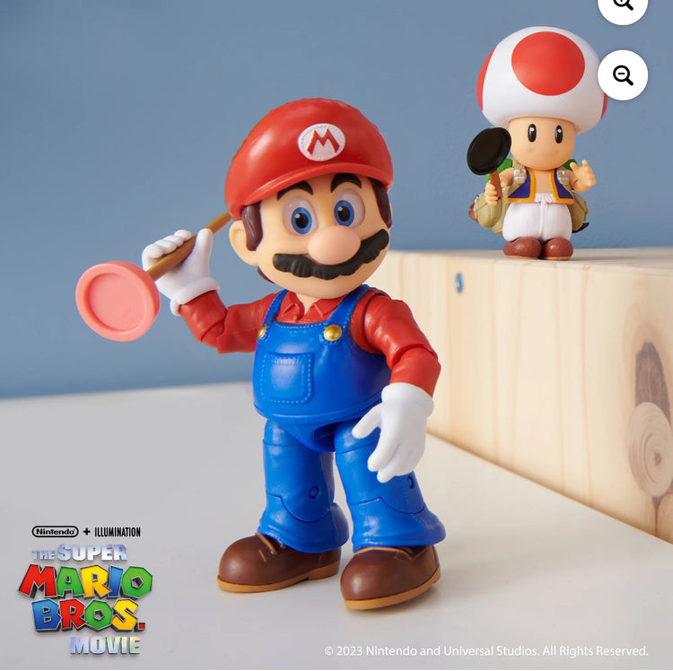 Super Mario Movie 5 inch Mario Action Figure with Plunger Accessory