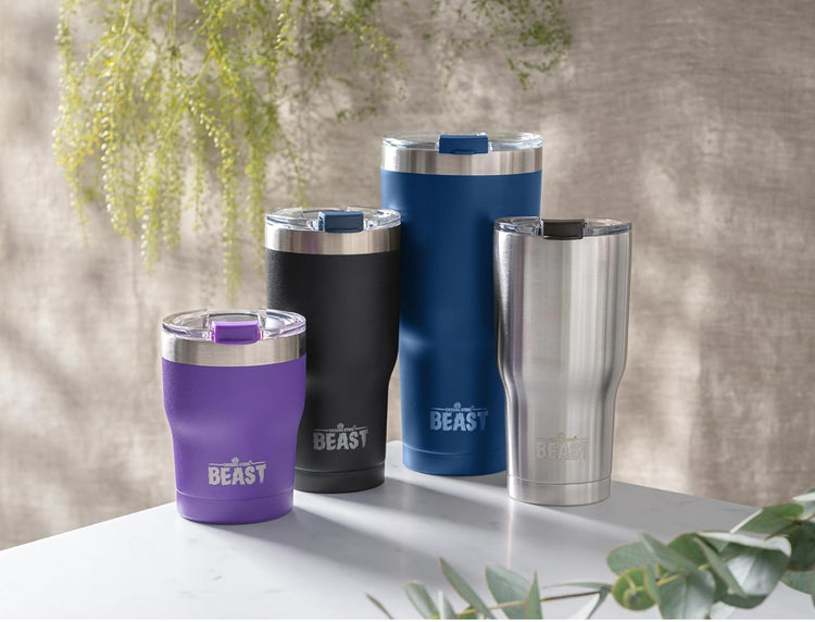 Beast 30 oz Tumbler Stainless Steel Vacuum Insulated Coffee Ice Cup Double Wall Travel Flask (Lemongrass Green, Aquamarine Blue, and Royal Blue)