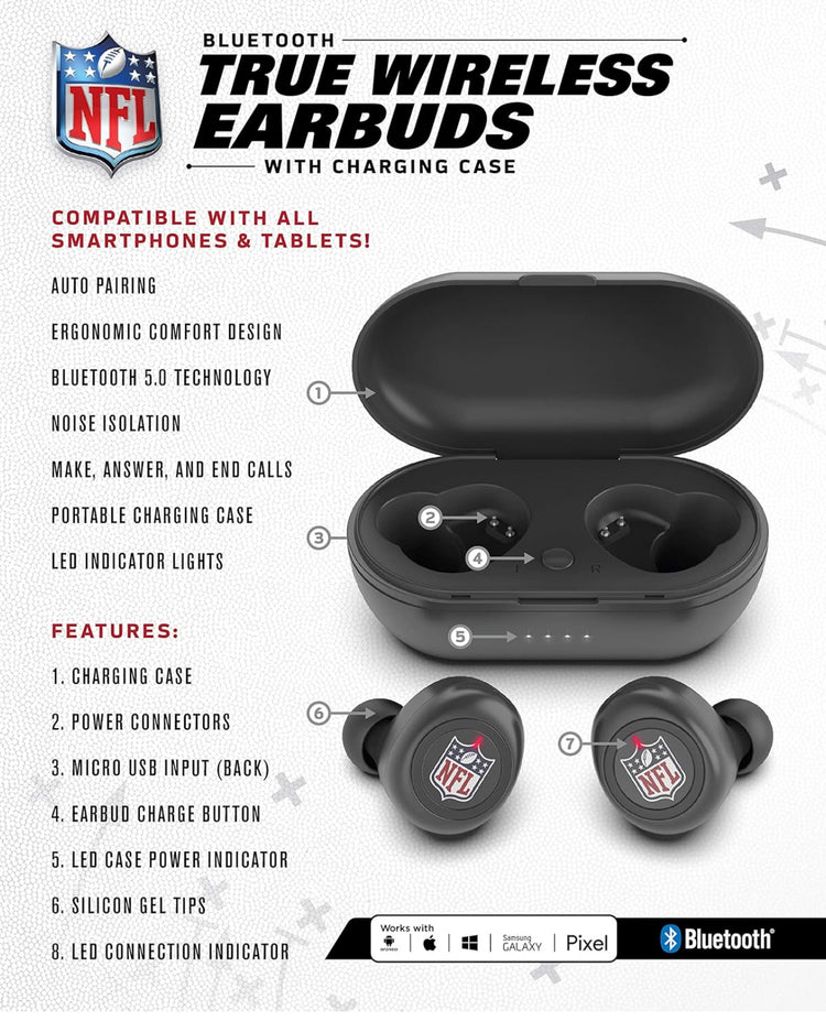 SOAR NFL True Wireless Earbuds. Arizona Cardinals