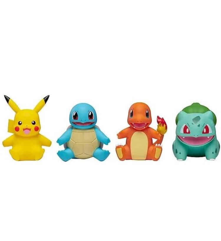 Pokémon Select Battle Figures 4-Pack - Pikachu, Charmander, Bulbasaur, Squirtle.