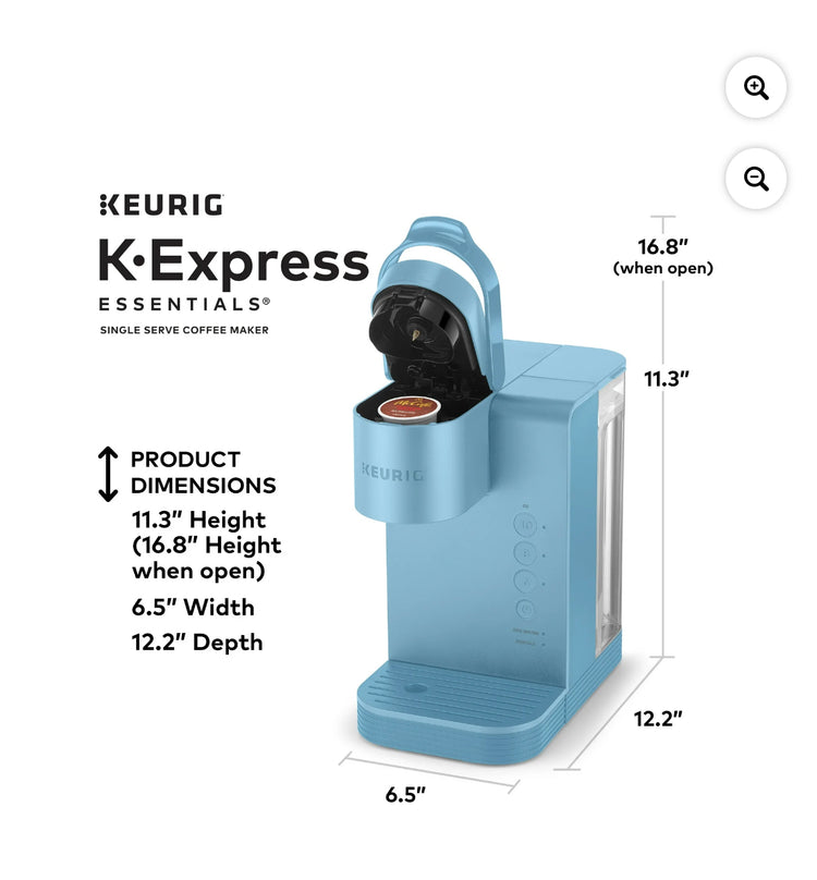 Keurig K-Express Essentials Red Single-Serve K-Cup Pod Coffee Maker.