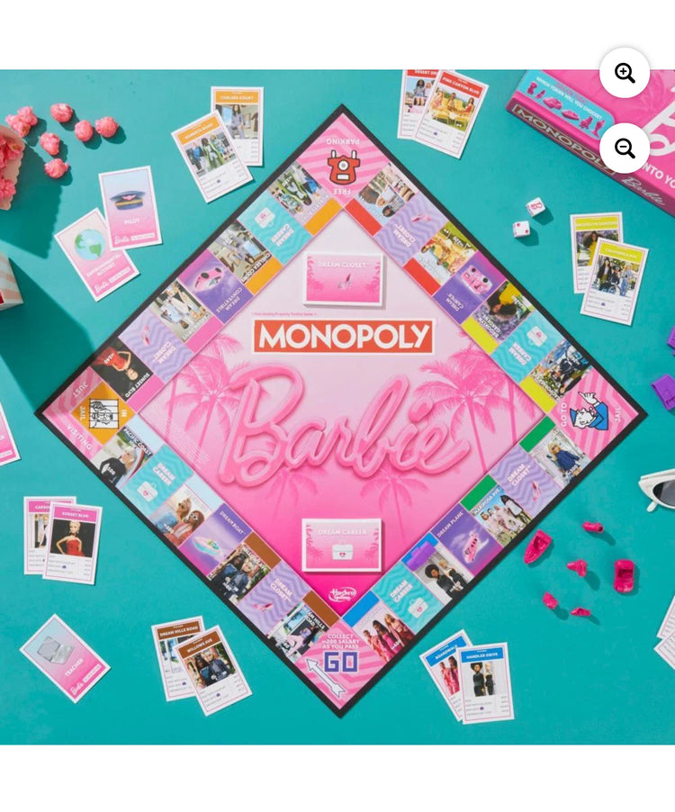 Monopoly: Barbie Edition Board Game, Family Games for 2-6 Players, Ages 8+