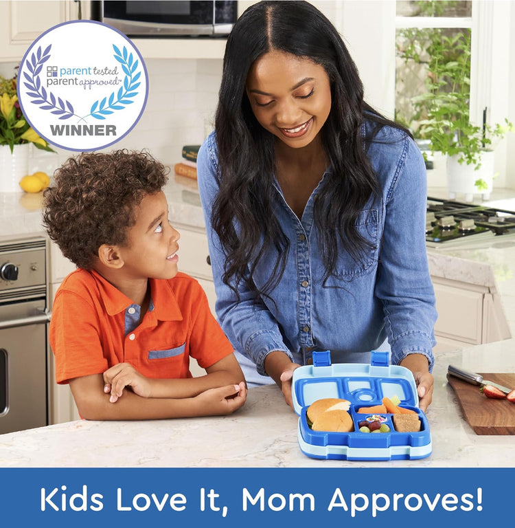 Bentgo® Kids Bento-Style 5-Compartment Leak-Proof Lunch Box - Ideal Portion Sizes for Ages 3 to 7 - Durable, Drop-Proof, Dishwasher Safe, BPA-Free, & Made with Food-Safe Materials