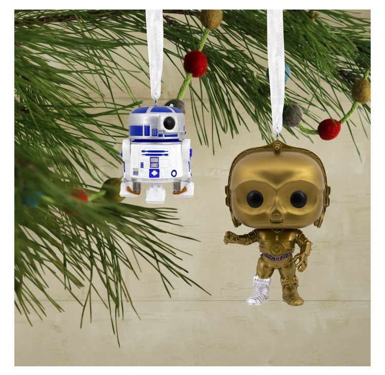 Hallmark Star Wars C-3PO and R2-D2 Funko POP! Christmas Ornaments, 2, 0.32lbs