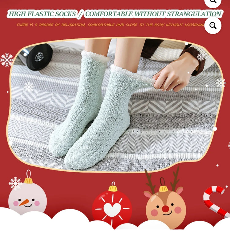 YOMYM 7 Pairs Womens Fuzzy Socks Cozy Fluffy Winter Cabin Slipper Warm Fleece Soft Thick Comfy Socks.