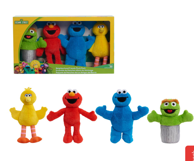 Collectors Plush 4pk Sesame Street.