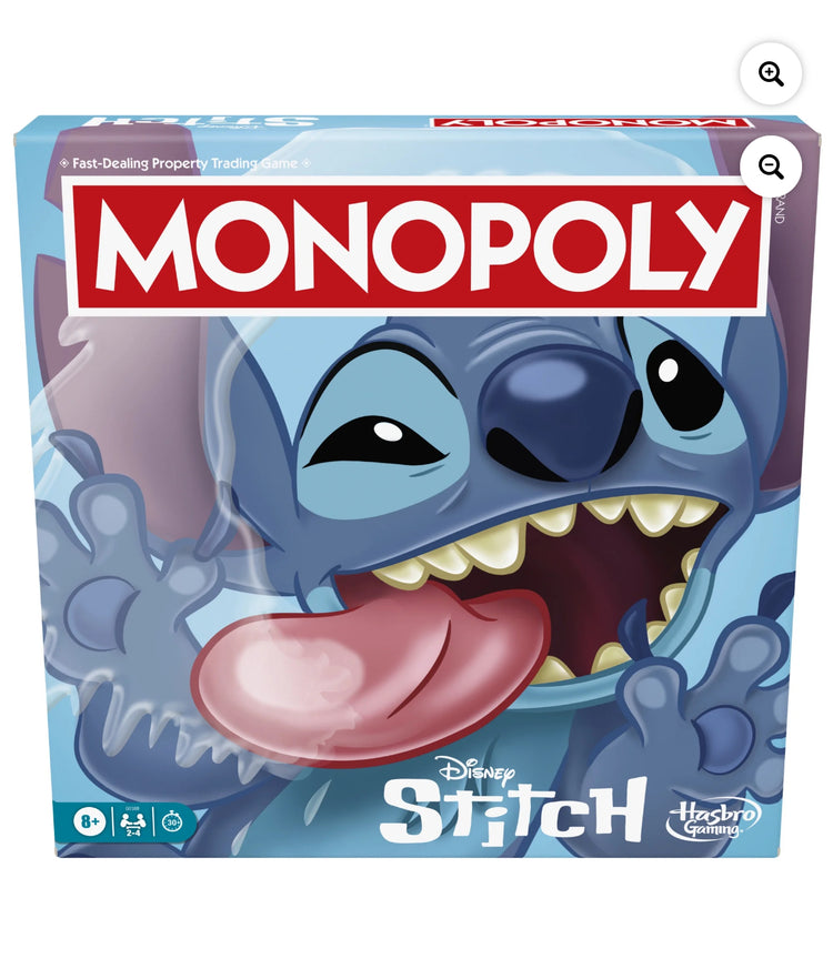 Monopoly Disney Stitch Edition Board Game, Officially Licensed Disney Game, Kids Games for Ages 8+