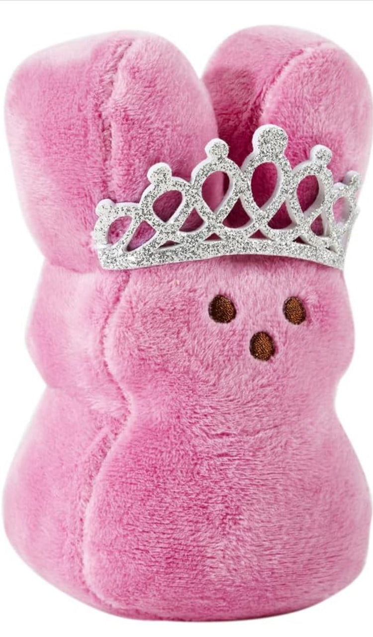 Peeps® Bunny Princess Castle Easter Basket Stuffer Or Mothers Day Gift Set, Includes Pink Plush Bunny Princess Stuffed Toy with Tiara & 4 Count Peeps® Marshmallow Candy