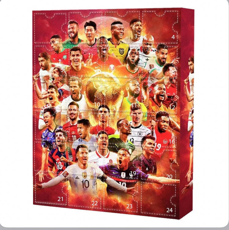 2024 New World Cup Advent Calendar Blind Box PVC Sports Fan Gift Box US. Brand New.