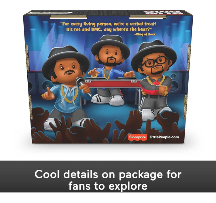 Little People Collector Run DMC Special Edition Set, 3 Figures for Adults & Hip Hop Fans in Display Box