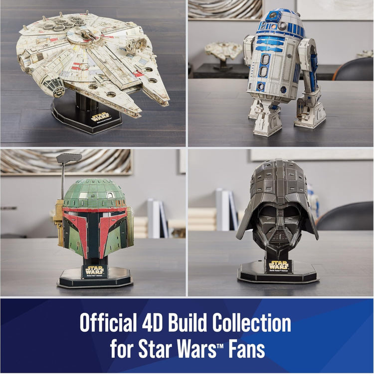 Spin Master Games 4D Build Star Wars R2-D2 Cardstock 3D Model Kit, Star Wars Gifts, Star Wars Toys Desk Décor for Star Wars Fans & Collectors, Adults & Teens 12+