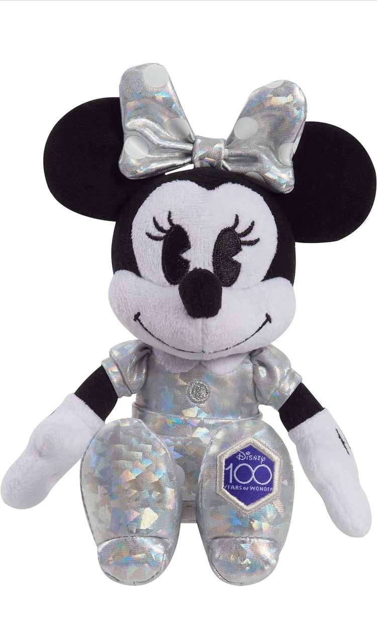 Disney100 Years of Wonder Minnie Mouse Small Plush Stuffed Animal, Kids Toys for Ages 2 Up by Just Play.