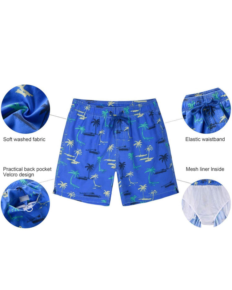 Nonwe Men's Swim Trunks Beachwear Outdoor Quick Dry Retro Soft Washed Drawstring Board Short. Size 32