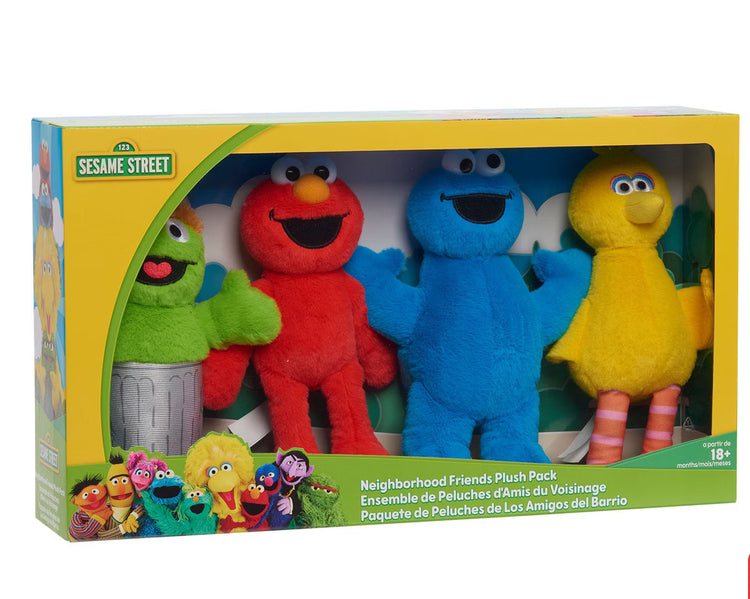 Collectors Plush 4pk Sesame Street.