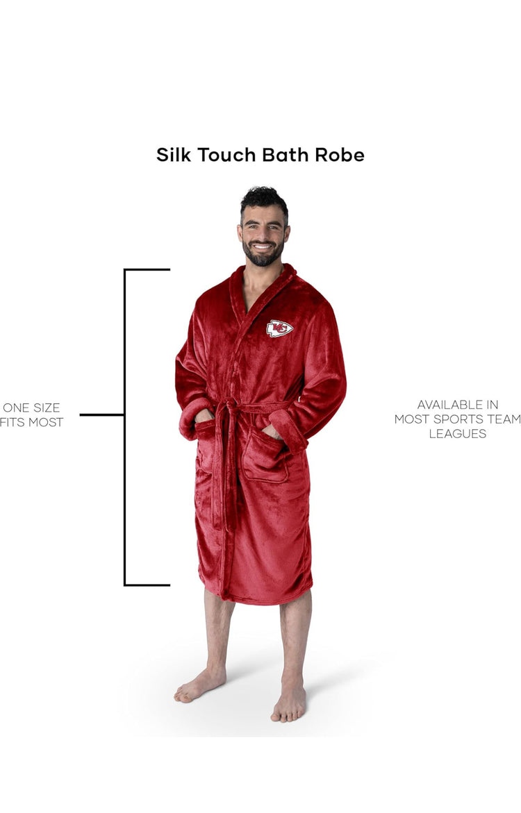 Northwest unisex Silk Touch Bath Robe. NFL Kansas City Chiefs