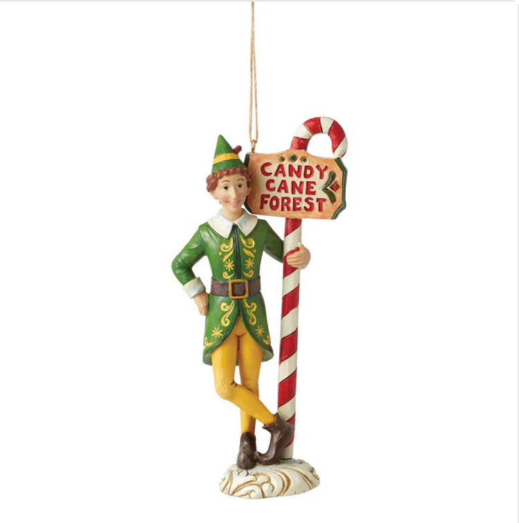 Jim Shores Buddy Elf by Candy Cane Ornament Christmas Ornament.