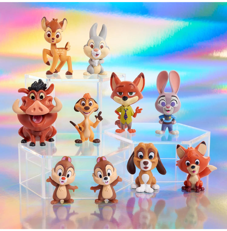 Disney100 Years of Furry Friendships, Limited Edition 10-piece Figure Set, Kids Toys for Ages 3 Up by Just Play