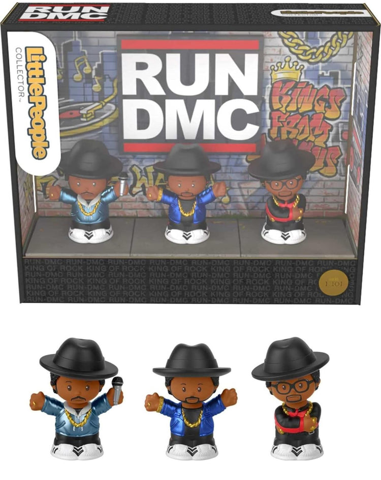 Little People Collector Run DMC Special Edition Set, 3 Figures for Adults & Hip Hop Fans in Display Box