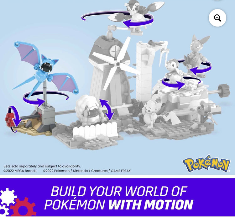 MEGA Pokemon Building Toy Kit Zubat's Midnight Flight (61 Pieces) for Kids.