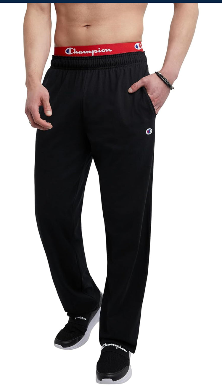 Champion Men's Pants, Lightweight Open-Hem Lounge Pants for Men, Jersey Pants (Reg. or Big & Tall). Size M and L