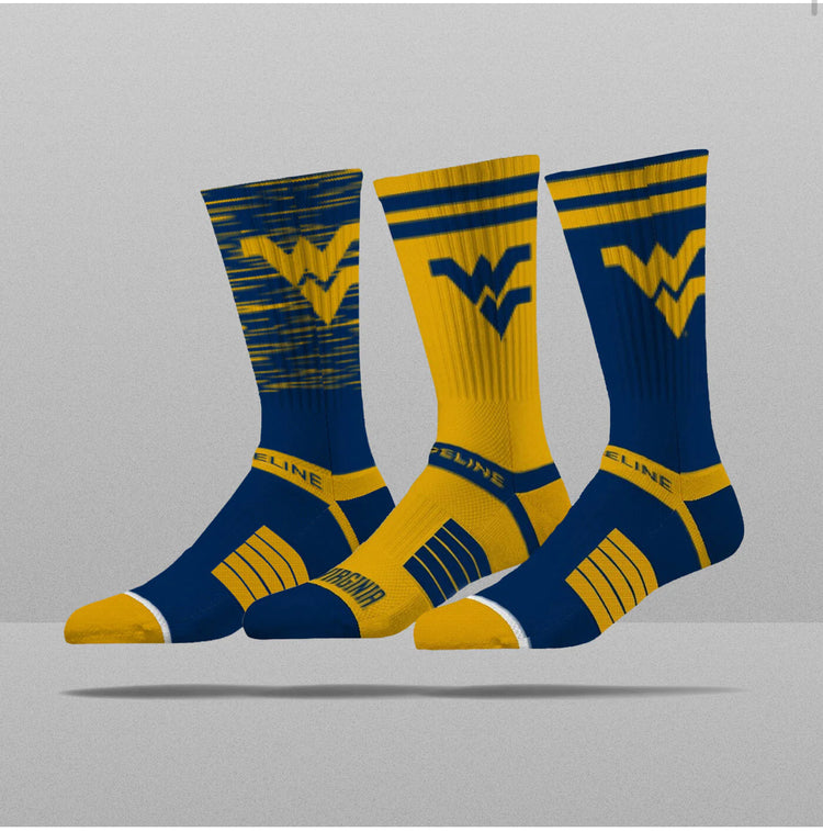 NCAA | PREMIUM CREW 3-PACK. West Virginia University