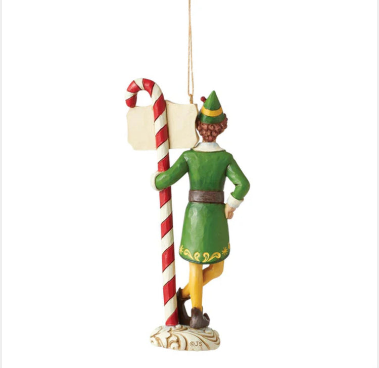 Jim Shores Buddy Elf by Candy Cane Ornament Christmas Ornament.