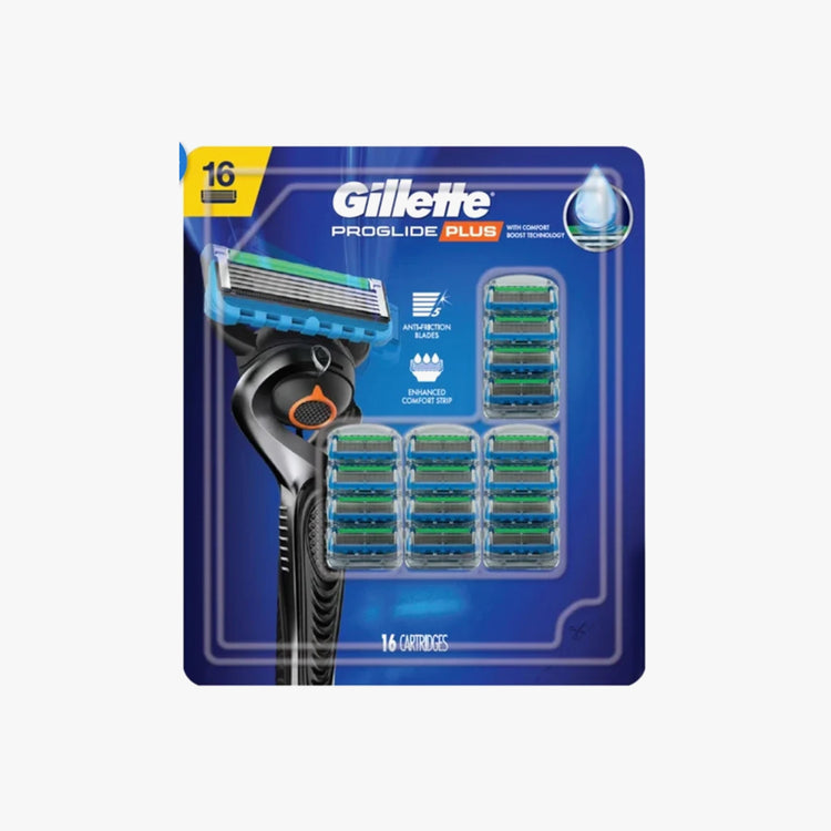 Gillette Proglide Plus Razor Cartridge Refills, 16-count