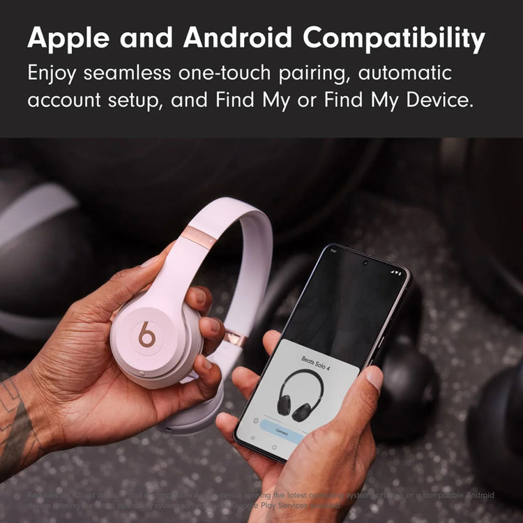 Beats Solo 4 - Wireless Bluetooth On-Ear Headphones, Apple & Android Compatible, Up to 50 hours of Battery Life - Cloud Pink